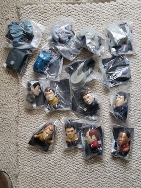 Star Trek Collectible Figure Set - Assorted  Characters, Ships And Tools